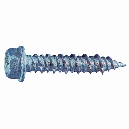 Masonry Screw, 1/4 Dia., Hex, 1 1/4 In L, Stainless Steel 50 PK